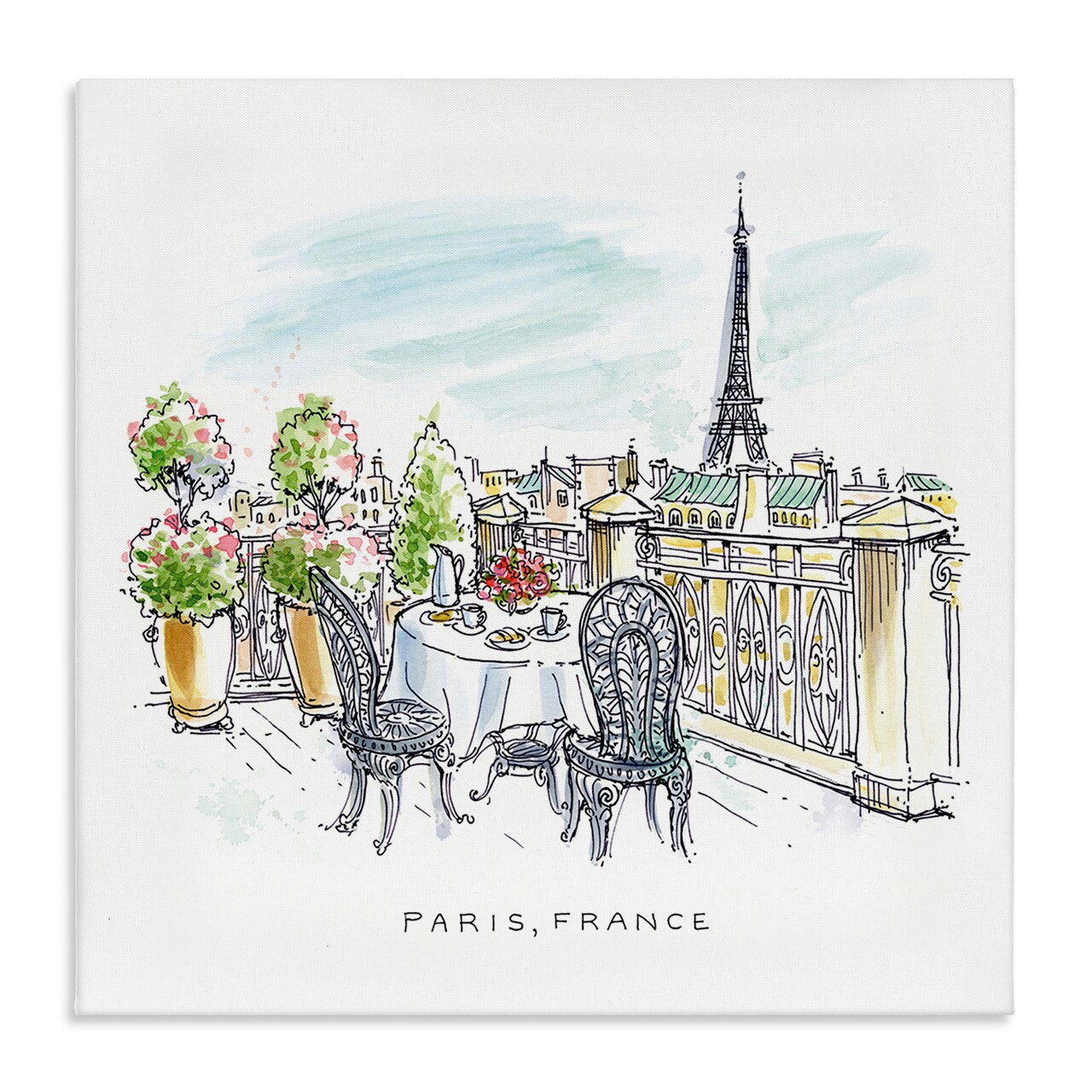 Stupell Industries Paris France Overlook Canvas By Angela Steahling